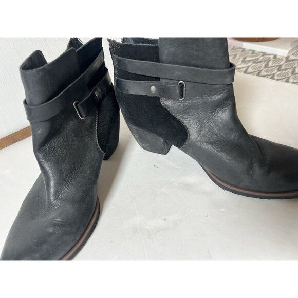 Korks by Kork-Ease Rohit Strap Ankle Boots Bootie In Black Size 8.5 - Picture 2 of 8